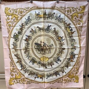 Hermes Silk Scarf ‘La Promenade De Longchamps’ Philippe Ledoux